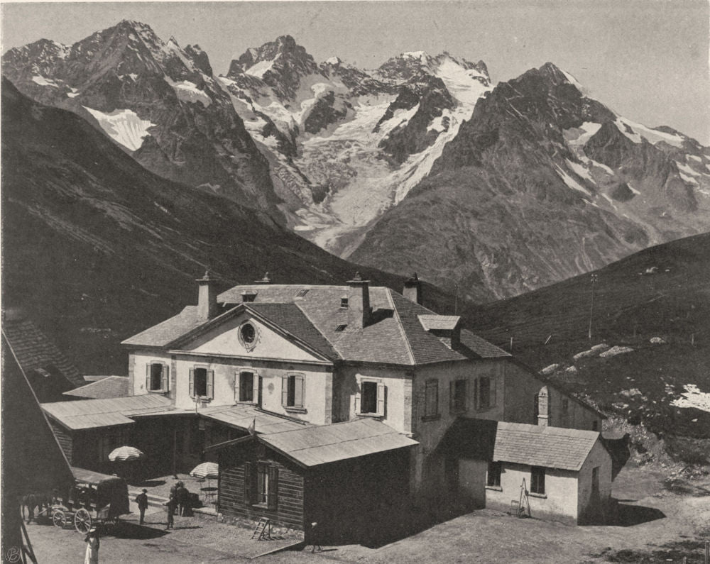 HAUTES-ALPES. Le Lautaret, le glacier de I'Homme et la Meije 1904 old print